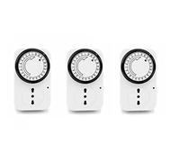 LEOFLA 3 Timer Regolabili 24 H Con Presa Analogica Programmabile Spina Temporizzata
