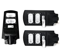 LEOFLA 3 X Faro Stradale A Led 60W Con Pannello Solare Crepuscolare E Telecomando
