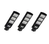 LEOFLA 3 X Faro Stradale A Led 90W Con Pannello Solare Crepuscolare E Telecomando