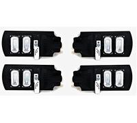 LEOFLA 4 X Lampione Stradale A Led 60W Con Pannello Solare Crepuscolare E Telecomando