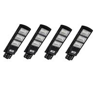 LEOFLA 4 X Lampione Stradale A Led 90W Con Pannello Solare Crepuscolare E Telecomando