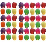 LEOFLA 50 Pezzi Lanterne Cinesi Volanti per Feste Matrimoni Eventi E Capodanno