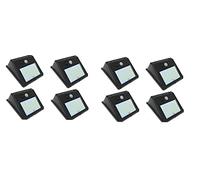LEOFLA 8 Fari 20 Led Con Pannello Solare E Sensore Di Movimento Faretto Crepuscolare