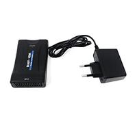 LeoFla Adattatore Convertitore per TV con Presa Femmina da SCART Composito A HDMI 1080P, Variabile, Media