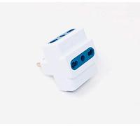 LEOFLA Adattatore Tripla Spina 16A 2 Presa Bipasso 16A/10A E Presa Bipasso Universale