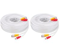 LEOFLA Cavo Da 20 Metri Per Telecamere Audio Video Ahd Di 1080P RCA BNC E Alimentazione (Confezione da 2)