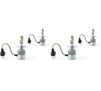 LEOFLA Coppia Di Lampade Led Per Auto E Moto C6 H4 6000K Fari Luce Bianca Lampadine (Confezione da 2)