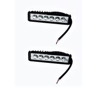 LEOFLA Coppia Fari A Led 18W Luce Bianca Fredda Da Lavoro 6 Led Per Auto Moto Fuoristrada
