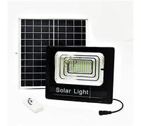 LeoFla Faro A LED da 100W SMD Luce Bianca con Pannello Solare, Sensore E Telecomando