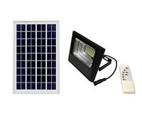 LEOFLA Faro A LED da 50W SMD Luce Bianca con Pannello Solare, Sensore E Telecomando, Variabile, Media