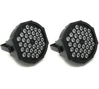 LEOFLA Faro Rgb 36W Faretto 36 Led Vari Colori Discoteca Sensore Sonoro Luce Colorata (Confezione da 2)