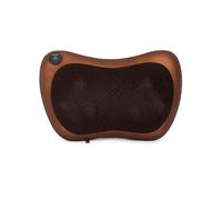 LEOFLA Massaggiatore Cervicale e Schiena con Calore, Cuscino Massaggiante Elettrico per Auto e Casa, Massaggio Shiatsu 3D per Collo, Spalle e Zona Lombare con Rotazione Bidirezionale e Alimentatore