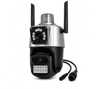 LEOFLA Videocamera WiFi PTZ da Esterno con Zoom 8X e Doppio Obiettivo Sicurezza Smart per Casa e Ufficio