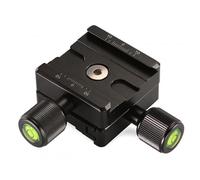 LEOFOTO 50mm DDC-50 Set di morsetti doppi/twin duplex e piastra QR Subtend/bidirezionale compatibile con Arca/RRS