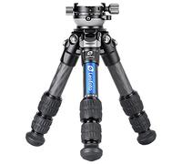 Leofoto LS-223CEX + RH-0 Base di livellamento/Morsetto in carbonio treppiede con piatto/ARCA/RRS compatibile con testa a sfera