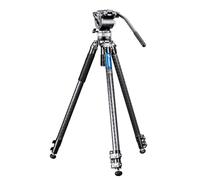 Leofoto - Manba - Treppiede in carbonio per fotocamere - Capacità di carico di 10kg - Piedini estensibili - Altezza minima da 31 cm ad una altezza massima di 168 cm - LVM-323C + BV-15
