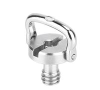 Leofoto Torque Master 1/4" D Ring Comfort Manico Largo SS Vite per Treppiede QR Plate Acciaio Inox