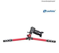 Leofoto Treppiede in carbonio LA-324C + Testa a sfera LH-40 Athena Red