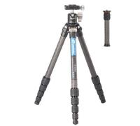 Leofoto - Ranger - Treppiede in carbonio per fotocamere - Capacità di carico di 4 kg - Piedini estensibili - Altezza minima da 12,5 cm a max 128 cm - LS-225C + Testa a sfera LH-25