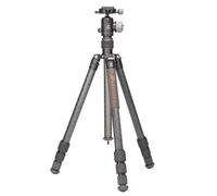 Leofoto - Urban - Treppiede in carbonio con testa a sfera - Altezza massima: 161 cm - Facile da usare - Testa a sfera girevole a 360° - LX-254CT + XB-32