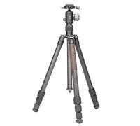 Leofoto - Urban - Treppiede in carbonio con testa a sfera - Altezza massima: 161 cm - Facile da usare - Testa a sfera girevole a 360° - LX-254CT + XB-32