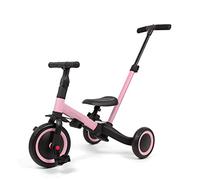 Leogreen 4 in 1 Triciclo Bambini, Triciclo Senza Pedali con maniglia a spinta ad altezza Regolabile, Max 25 kg, per Bambini 1-3 anni, Rosa