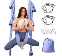 Leogreen Amaca da Yoga Aereo con Kit di Fissaggio, Viola Chiaro