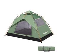 Leogreen Tenda da Campeggio Pop-up 3-4 Persone, Cupola Familiare Impermeabile e Antivento, Due Porte & Finestre, Automatica per Campeggio Escursionismo