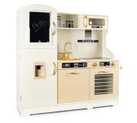 Leomark Cucina in legno per bambini con lavagna cancellabile, l'alleato chic e giocoso per i piccoli chef - impara ad preparare primi secondi e dolci Dimensioni: 107,7 x 30,2 x 97 cm