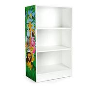 leomark Libreria universale con ripiano regolabile OSLO Scaffale per giocattoli oppure libri mobili per camera dei bambini oppure in uficcio semplice design Scaffalatura Portaoggetti motivo Animali