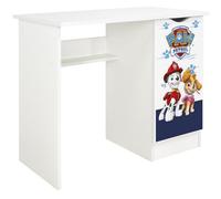 leomark Paw Patrol - La Paw Patrol con Chase, Marcus e Stella - Design autentico, scaffale spazioso, scrivania, Varie stampe UV Dimensioni: 90 x 50 x 77 cm.