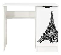 leomark scrivania per bambini in legno 90cm x 50cm x 77cm (LxPxA), set di mobili per computer, scrittoio stile moderno, tavolo per imparare e giocare, mobili per la camera dei bambini, Torre Eiffel