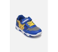 Leomil Pokemon, scarpe da ginnastica per ragazzo, con motivo Pikachu, scarpe basse per bambini, scarpe da ginnastica ideali per la scuola e il tempo libero, blu cobalto giallo, 27 EU