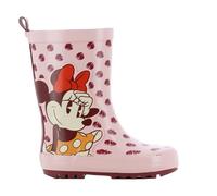 Leomil Disney Minnie Stivali di gomma da ragazza Stivali per bambini per le giornate bagnate, Rosa Rosso 010, 26 EU