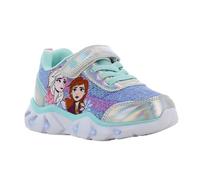 Disney Frozen - Scarpe da ginnastica per bambini da 2 a 8 anni, Anna ed Elsa con chiusura in velcro, per bambini con motivo regina di ghiaccio, ideali per la scuola e il tempo libero, AEGENTO viola,
