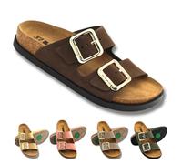 Leon 7010 Scarpe Ortopediche Donna in Pelle [Ultra Confortevole & Antiscivolo & Leggero] - Pantolette, marrone 3, 41 EU