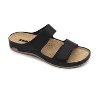 LEON 954 Sandali Zoccoli Sabot Pantofole Scarpe di Pelle, Donna, Nero, EU 40