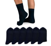 LEON D'ORO Calze Bambino Bambina COTONE Elasticizzato, Calzini Ragazzo Ragazza per Scuola Tempo Libero 6 Paia Made in Italy (IT, Numero, 23, 28, BLU)