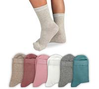 LEON D'ORO Calze Bambino Bambina in Cotone, Calzini Ragazzo Ragazza per Scuola Tempo Libero 6 Paia Made in Italy (IT, Numero, 35, 40, ASSF4)