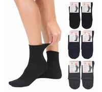 LEON D'ORO Calze Donna Sanitarie caldo cotone 5/6 PAIA, Calzino Senza Elastico Per Diabetici, 100% Made in Italy (IT, Numero, 35, 41, Regular, Regular, 6 Paia Classic)