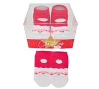 LEON D'ORO Calze Natale Neonato il primo Natale Calzini Regalo Scarpine 0-6 mesi Made in Italy (IT, Età, 0 mesi, 6 mesi, ASS 2)