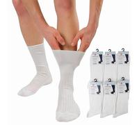 LEON D'ORO Calze senza elastico Uomo Cotone Leggero Calzini Sanitari per Diabetici Made in Italy