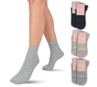 LEON D'ORO Calze Viscosa Cashmere Donna Calzini Primavera Costine Cachemire Light Made in Italy