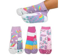 LEON D'ORO Calzini Bambina Antiscivolo Cotone 3 Paia Calze Bimba abs scuola casa gonfiabili, Made in Italy (IT, Numero, 35, 40, ASS3 3paia) (IT, Numero, 23, 28, ASS5 3 Paia)