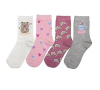 LEON D'ORO Calzini Bambina Cotone Elasticizzato Calze Bimba Fantasia Made in Italy