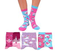 LEON D'ORO Calzini Bambina Cotone Elasticizzato Calze Bimba Fantasia Made in Italy (IT, Numero, 35, 40, ASS-SPAIATI 3 paia)