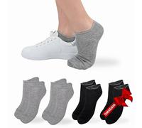 LEON D'ORO Calzini Corti Donna Cotone LEGGERO 4 PAIA di cui 1 OMAGGIO Sneaker Fantasmini Donna Made in Italy