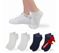 LEON D'ORO Calzini Corti Donna Cotone LEGGERO 4 PAIA di cui 1 OMAGGIO Sneaker Fantasmini Donna Made in Italy