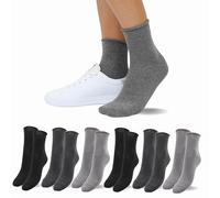 LEON D'ORO Calzini Donna SENZA ELASTICO, Calze Donna COTONE Calzino Corto Moda Made in Italy