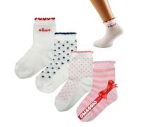 LEON D'ORO Calzini Neonata Cotone 4 Paia Calze leggere filo di scozia 6 12 18 mesi Made in Italy (IT, Età, 12 mesi, 18 mesi, FANTASIA-ASS 1)